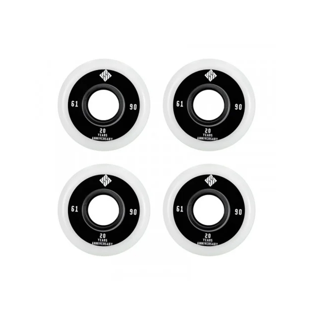 USD SKATES TEAM 61MM 90A WHITE/BLACK AGGRESSIVE SKATE WHEELS – SET OF 4 USD SKATES TEAM 61MM 90A WHITE/BLACK AGGRESSIVE SKATE WHEELS – SET OF 4