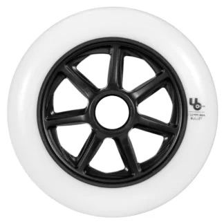 FR DOWNTOWN 100MM/85A WHITE INLINE SKATE WHEELS – SET OF 6