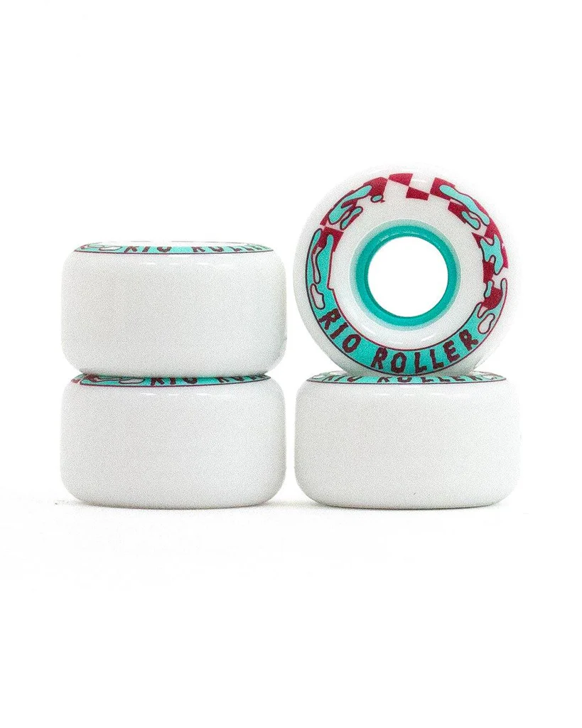 Rio Roller Mayhem Wheels – White / Green Rio Roller Mayhem Wheels – White / Green